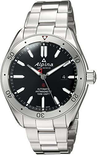 Alpina Men's Alpiner 4 Swiss-Automatic Watch with Stainless-Steel Strap, Silver, 22 (Model: AL-525BS5AQ6B)