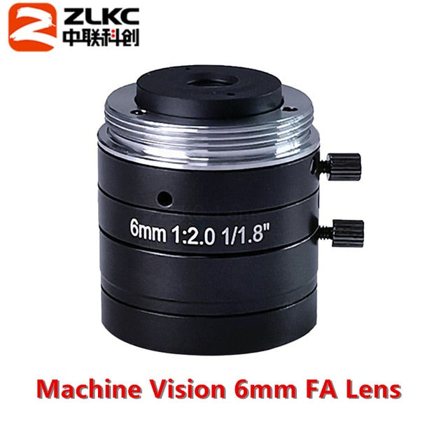 5MP Manual Iris Lens 4mm 6mm 8mm 12mm 16mm 25mm 35mm 50mm 75mmFixed Focal F2.0 1/1.8Inch C Mount Lightweight Machine Vision Lens