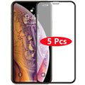 5Pcs/Lot Full Cover Tempered Glass For iPhone XS Max XR X Screen Protector HD Glass On iPhone 6 6s 7 8 PLUS 11 Pro MAX XS MAX 8+