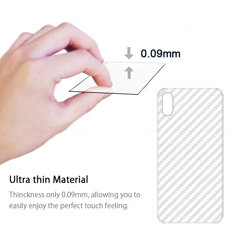 5Pcs/lot For iPhone XS MAX 6s Plus Carbon Fiber Protector Back Film 3D For iPhone 7 Plus 8 X XR 5s Anti-fingerprint Back Sticker