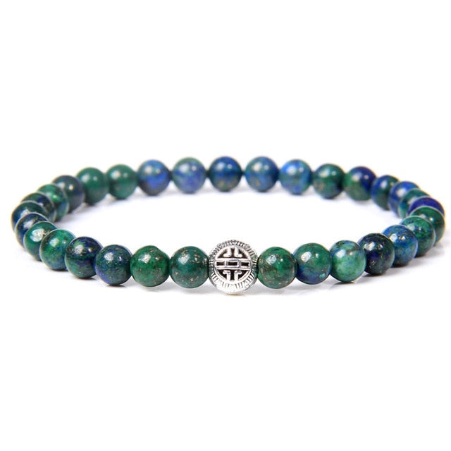 6 mm Natural Chakra Stone Beads Bracelets For Women Handmade Elastic Bracelet Men Black Turquois Lucky Energy Charm Jewelry