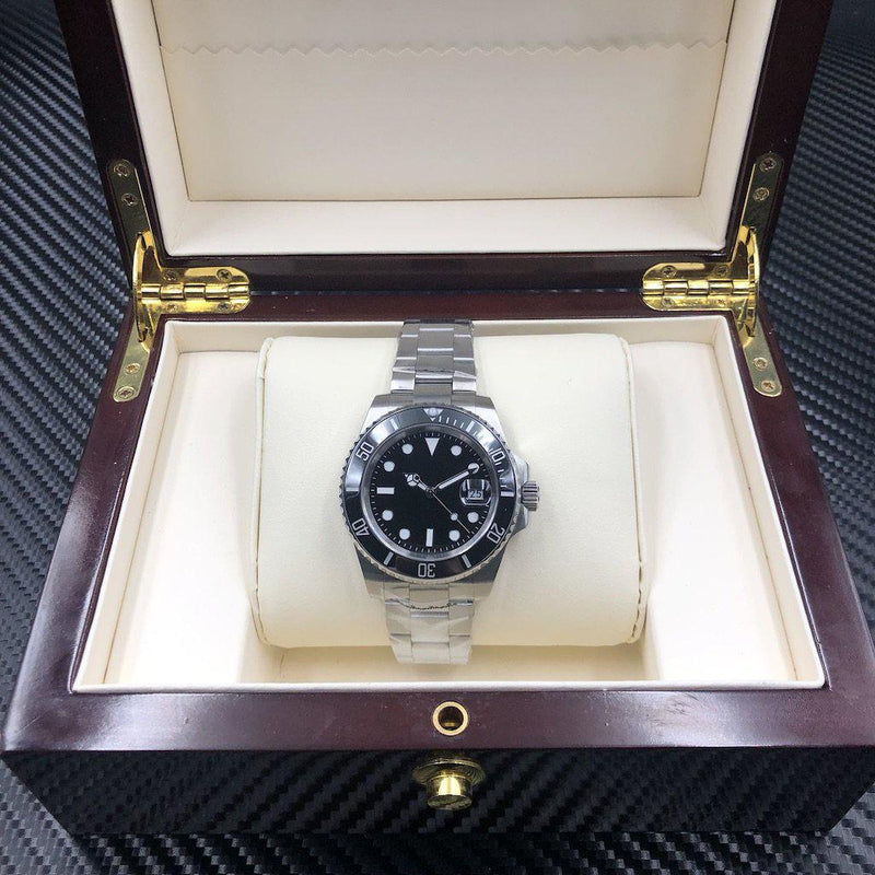 PARNIS Men's Automatic Watch Submariner 40mm Sapphire Glass Mechanical Parnis Black R26