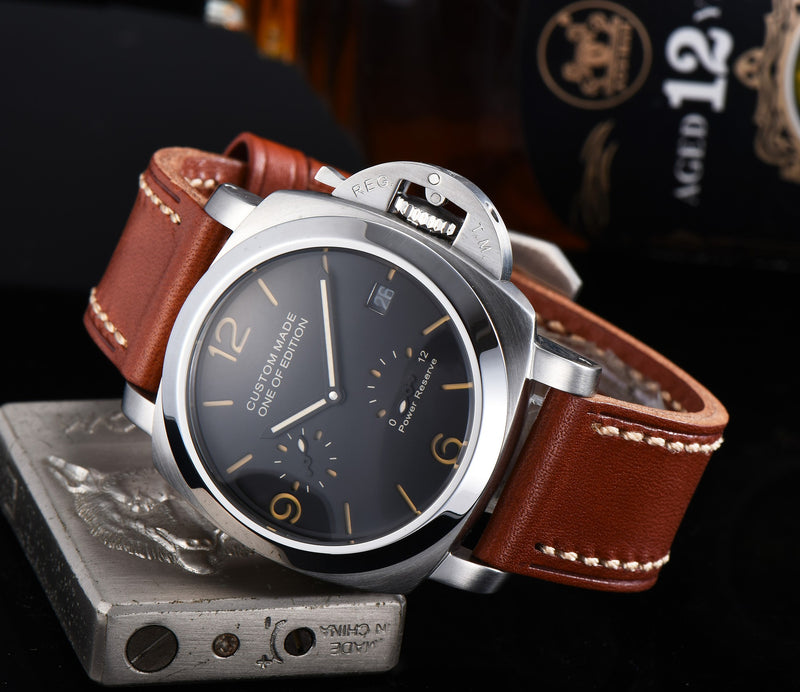 Parnis Military 42mm Self-winding Watch Men's Leather Belt Silver / Suit, Popular Luxury Brand / Waterproof / Recommended P63