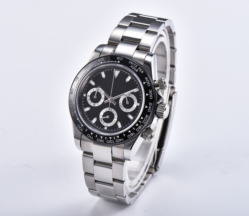 PARNIS Men's Watch Daytona 40mm Sapphire Glass chronograph Japan quartz movement D5