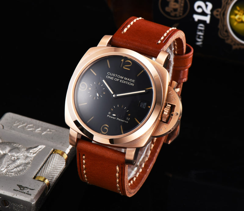 Parnis Military 42mm Self-winding Watch Men's Leather Belt RG-D / Suit, Popular Luxury Brand / Waterproof / Recommended P63