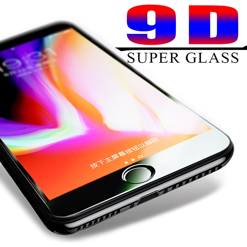 9D protective glass for iPhone 7 6 8 plus  screen protector on for iphone 11 12 Pro mini  XR X XS MAX screen protection