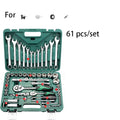A Set of Auto Tools Socket Wrench Set Combination Casing Ratchet Wrench Auto Repair And Maintenance Toolbox For Car Repair