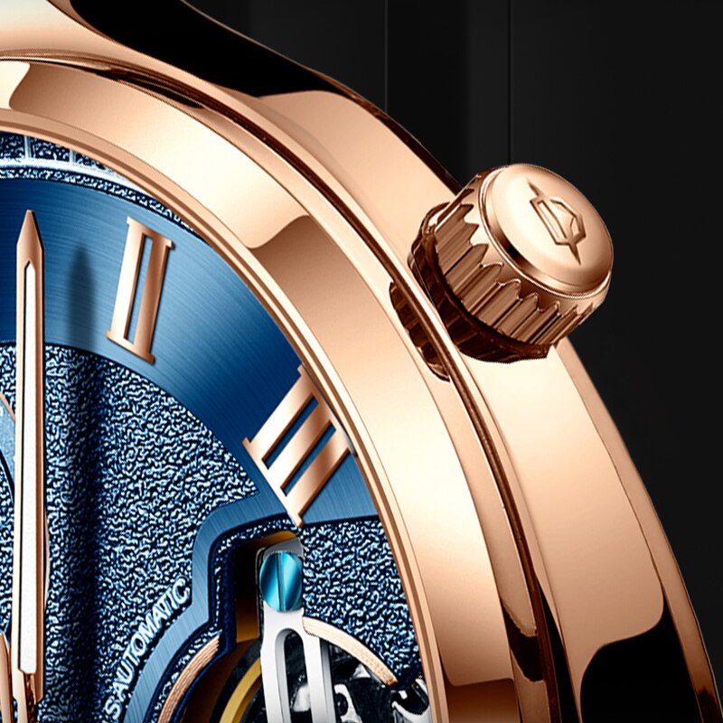 AILANG original brand men's watch luxury mechanical watch double tourbillon steel strap fashion automatic watch