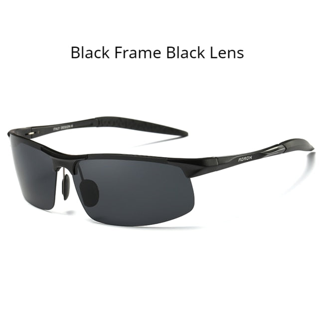 AORON Driving Polarized Sunglasses Men Aluminum Magnesium Frame Sport Sun Glasses Driver Retro Goggles Sunglass UV400 Anti-Glare