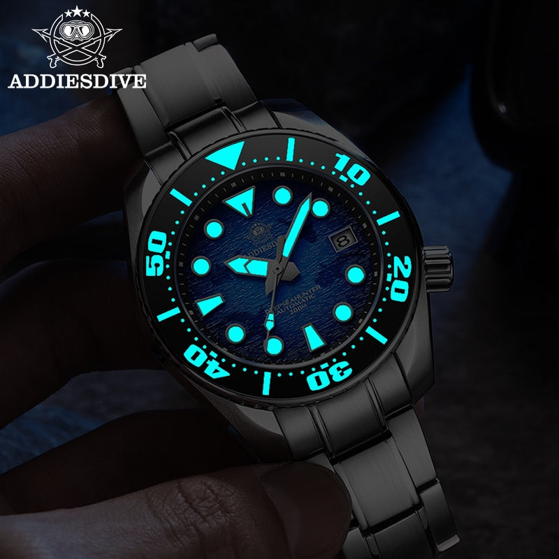 Addies Dive Watch Men NH35 Automatic Mechanical Sapphire Crystal BGW9 Luminous 200M Waterproof Top Brand Addiesdive Wristwatch