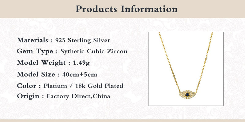 Aide 925 Sterling Silver Korean Fashion INS Evil Eye Diamond Pendant Necklace For Women Girls Gifts Party Fine Jewelry Collares