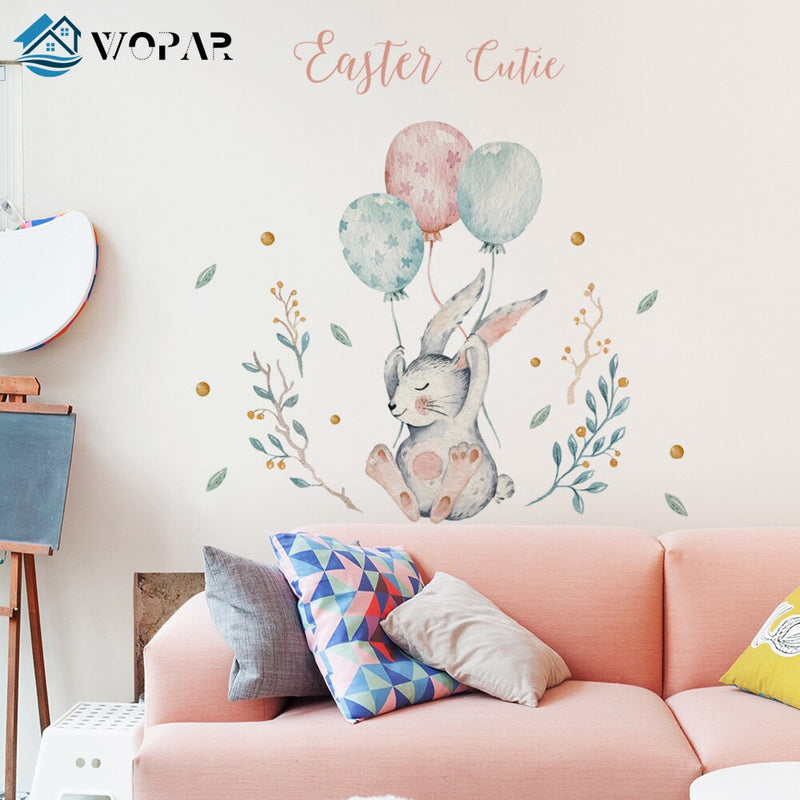 Animals Stickers Kid Room Decoration Cartoon Wall Stickers Home Decor Living Room Bedroom Accessories One Piece Removable Glue