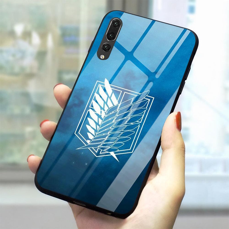 Attack On Titan Anime Glass Phone Case for Huawei Honor 10 Lite Cover Mate 20 Lite Honor 9 10 Lite 7A P10 P20 P30 PRO P Smart