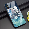 Attack On Titan Tempered Glass Phone Case For iPhone 7 Plus Cover 5 5S SE 6 6S 7 8/6 6S 8 Plus X XS XR Xs Max