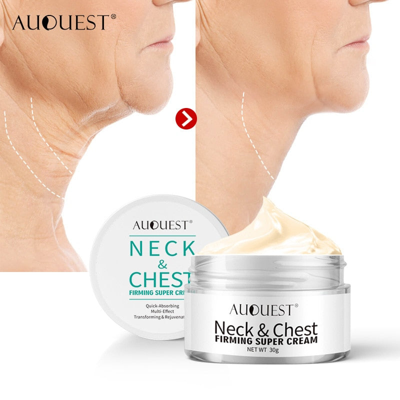 AuQuest Neck Chest Lifting Cream Collagen Essence Firming Repair Wrinkle Soften Brighten Neck Skin Beauty Neck Care TSLM2
