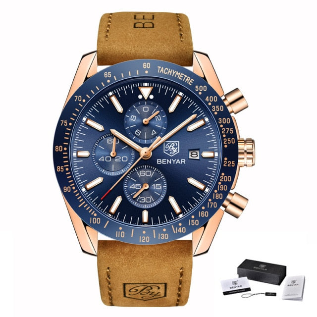 BENYAR 2021 New Men Watch Business Full Steel Quartz Top Brand Luxury Casual Waterproof Sports Male Wristwatch Relogio Masculino