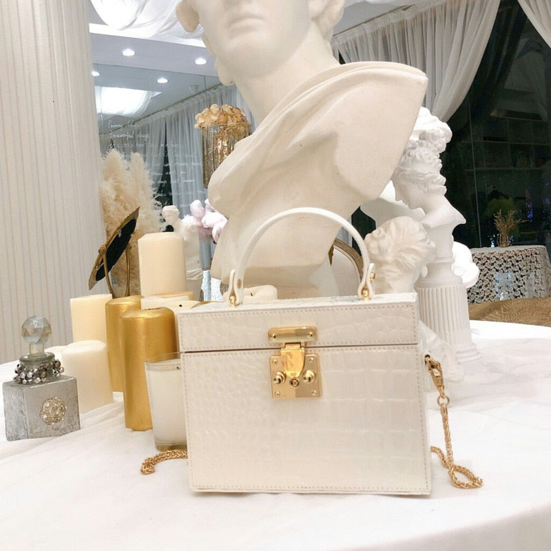 [BXX] Crocodile Pattern PU Leather Shoulder Bags For Women 2021 New Luxury Brand Designer High Quality Handbags Lady Totes HI838