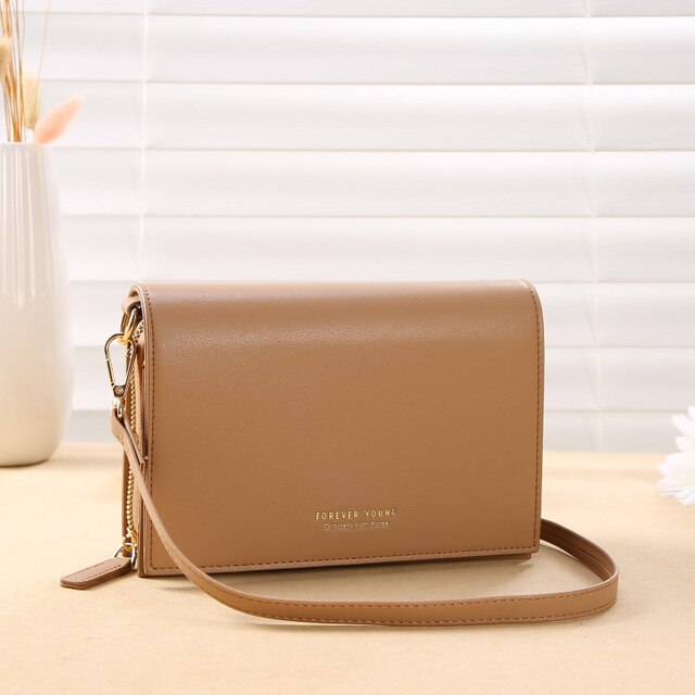 Bag Female PU Leather Crossbody Bags Small Solid Color Fashion Lady Shoulder Handbags Female Simple Totes for Women 2020 Trend