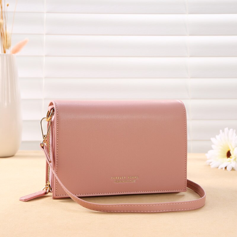 Bag Female PU Leather Crossbody Bags Small Solid Color Fashion Lady Shoulder Handbags Female Simple Totes for Women 2020 Trend