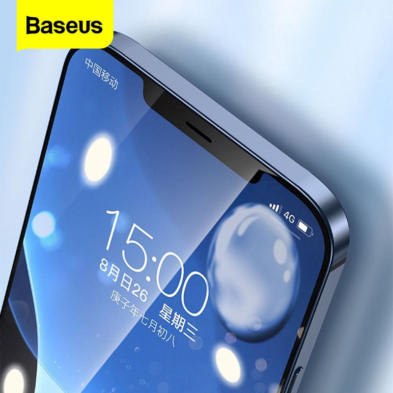 Baseus 2Pcs 0.23mm Tempered Glass For iPhone 12 11 Pro XS Max XR X Full Cover Screen Protector For iPhone 12Pro Max Glass Film