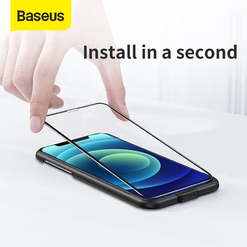 Baseus Tempered Glass For iPhone 12 11 Pro Xs Max X Screen Protector For iPhone Tempered Glass Full Cover Screen Protector Glass