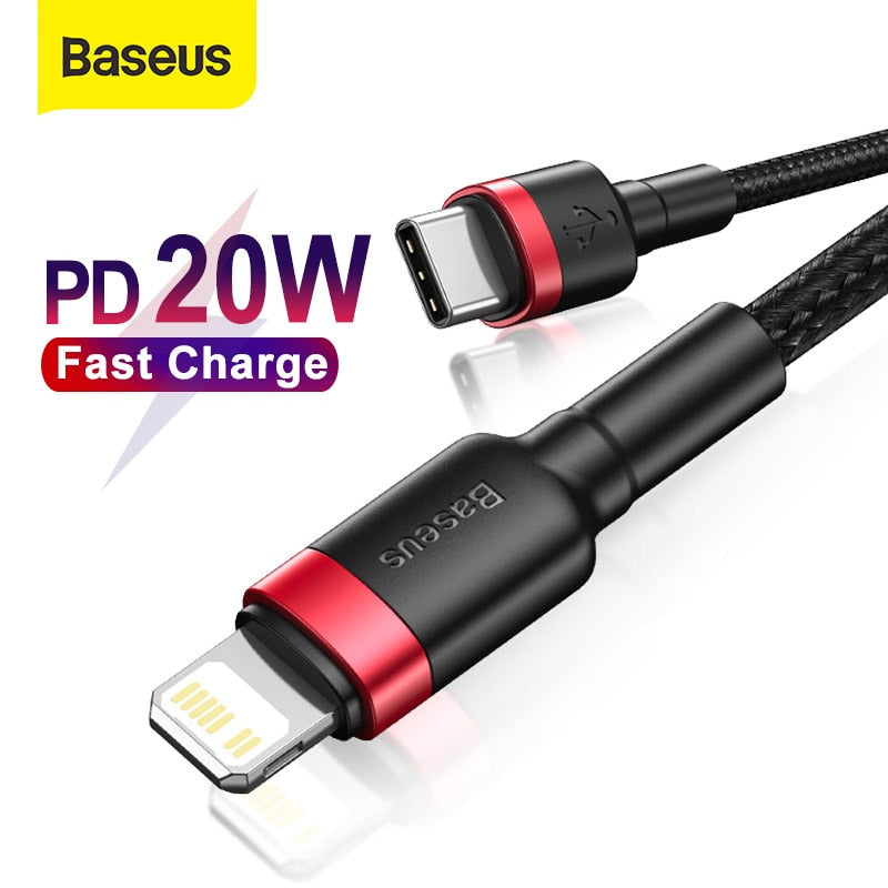 Baseus USB C Cable for iPhone 12 PD 18W 20W Fast Charge Cable for iPhone 12 Pro Max 11 8 USB Charger Data Cable USB Type C Cable