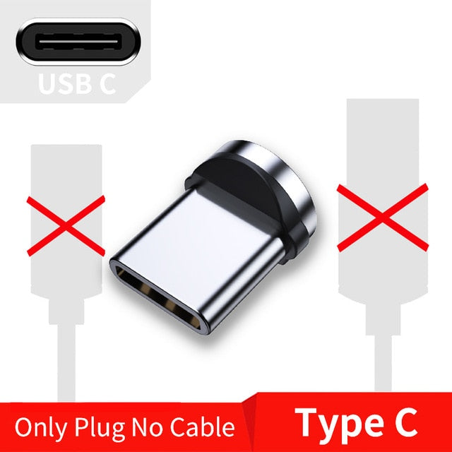 BaySerry Magnetic Charger USB Type C Cable For iPhone XR Samsung Xiaomi Mobile LED Magnet Fast Charging Micro USB Type C Cable