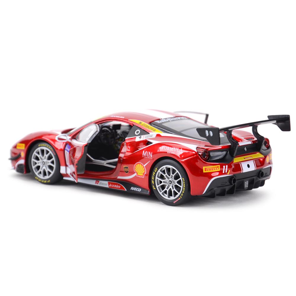 Bburago 1:24 Ferrari 488 Challenge 2017 Formula Racing Sports Car Static Die Cast Vehicles Collectible Model Car Toys