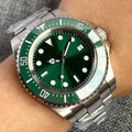 Bliger 43mm SEA Green Dial Luminous Brushed Case NH35 MIYOTA 8215 PT5000 Mingzhu Automatic Movement Mens Watch Oyster Bracelet