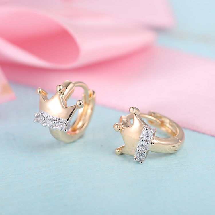 Brand Gold Color Hoop Earrings Pendientes Pearls Brincos Women Bijoux CZ Crystal Earings Fashion Jewelry 15E18K-39