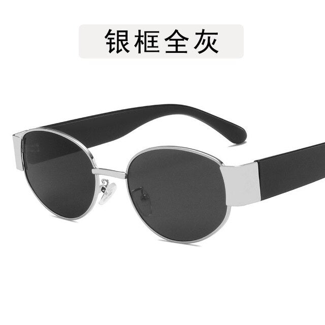 Brand oval sunglasses women vintage sun glasses shades for women's Rays Women’s luxury wholesale designer black High Quality