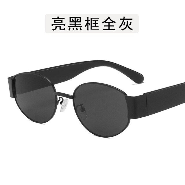 Brand oval sunglasses women vintage sun glasses shades for women's Rays Women’s luxury wholesale designer black High Quality