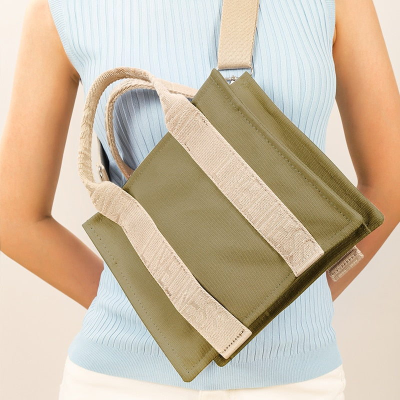 Brands Canvas Tote Women Handbags Casual Letter Crossbody Bags for Women Designer Canvas Shoulder Bag Small Women's Bag 2021 New