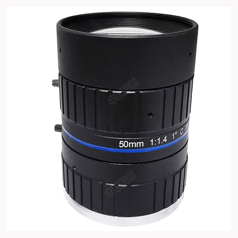CCTV Lens 50mm Fixed Focal 8MP Ultra Starlight F1.4 1-Inch Manual Iris ITS Lens C-Mount For Electronic Police or Traffic Camera