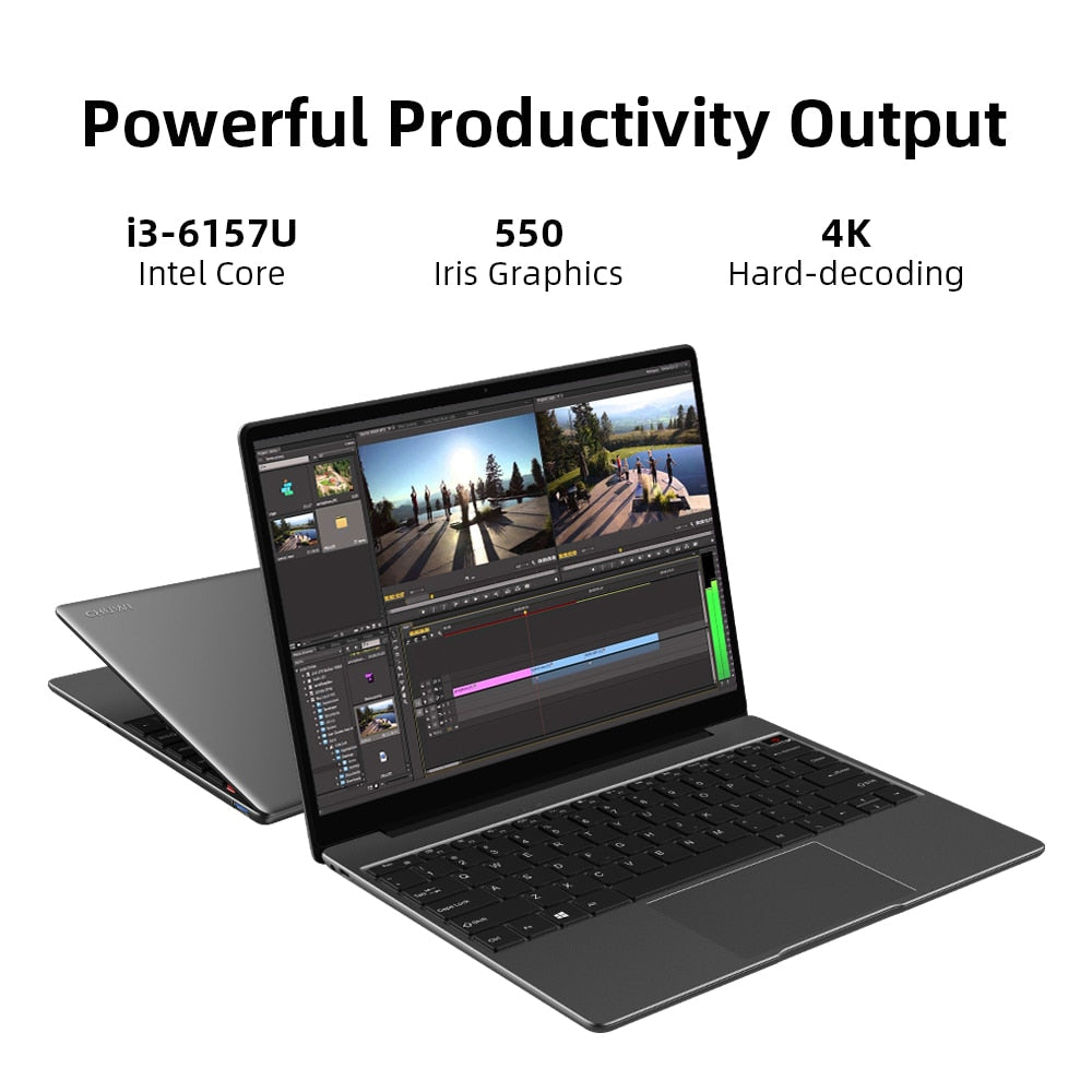 CHUWI CoreBook Pro Intel Core i3 Laptops 13" 2160*1440 IPS Screen 8GB RAM 256GB SSD NoteBook with Backlit Keyboard 2.4G/5G Wifi