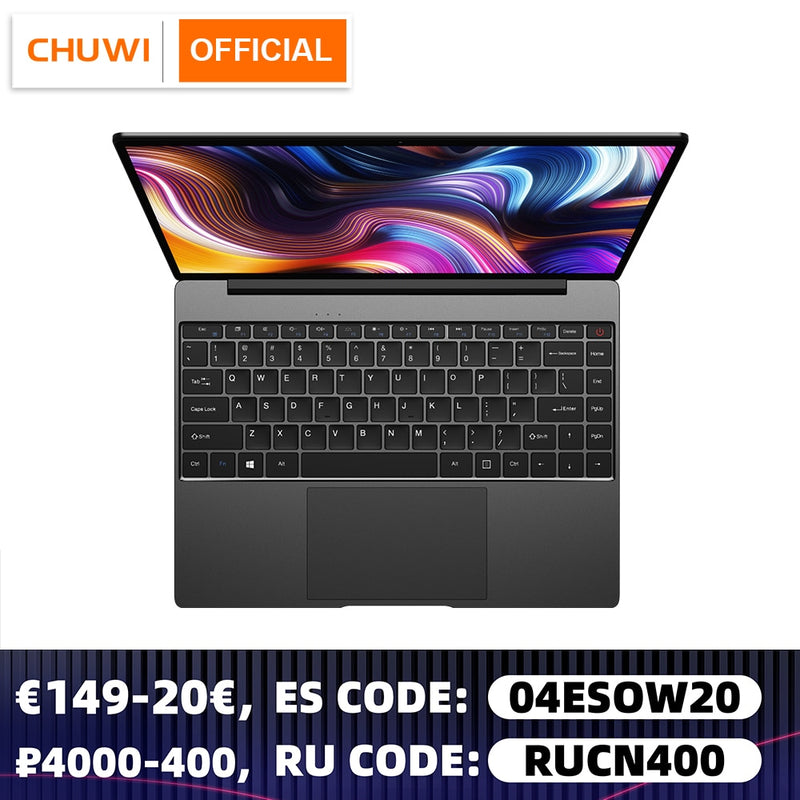 CHUWI GemiBook Pro 14 Inch 2160*1440 Resolution Intel Celeron J4125 Quad Core LPDDR4X 12GB RAM 256GB SSD Windows 10 Laptop