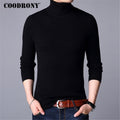 COODRONY Christmas Sweater Men Clothes 2020 Winter Thick Warm Casual Knitwear Turtleneck Pullover Classic Pure Color Jumper 8253