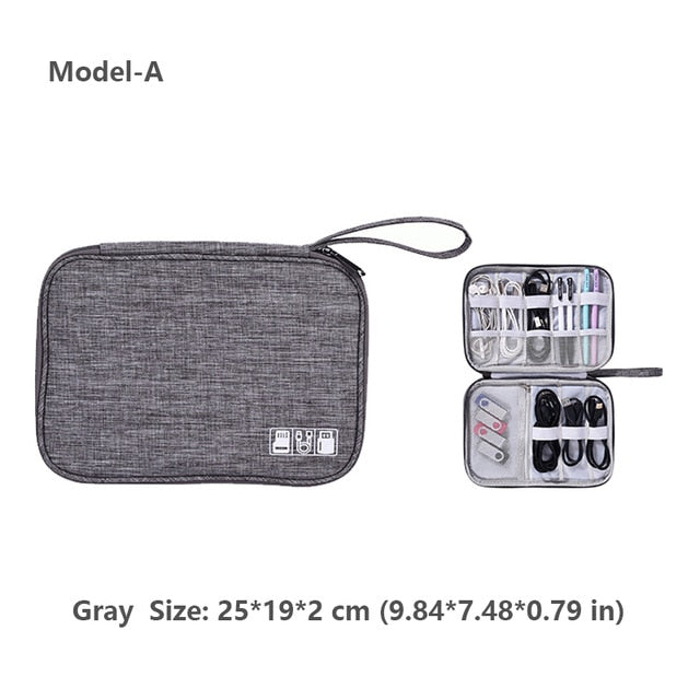 Cable Organizer Bag Electronic Storage Bag Gadget Organizer Charger Cable Wires Headphone Case Travel Digital Accessories Pouch