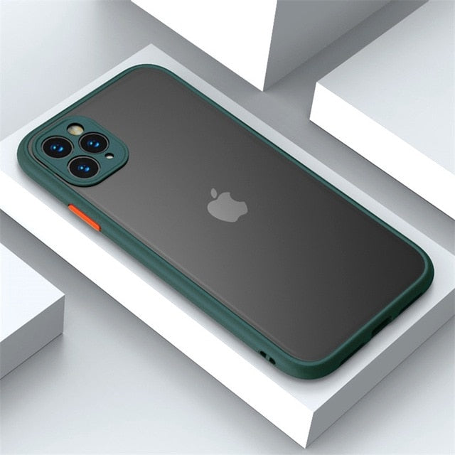 Camera Lens Protection Phone Case For iPhone 11 Pro Max 12 Mini X XS XR 6 6S 7 8 Plus SE 2020 Matte Transparent Shockproof Cover