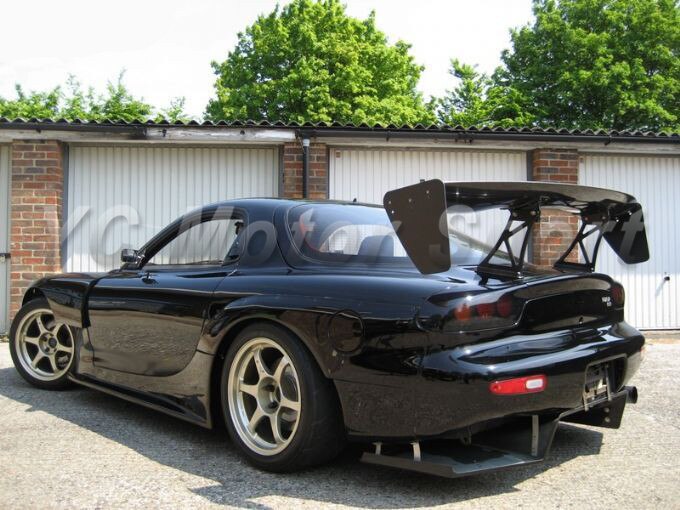 Car Accessories Carbon Fiber GK Style Rear Diffuser with Fitting Kit Fit For 1992-1997 RX7 FD3S Rear Diffuser