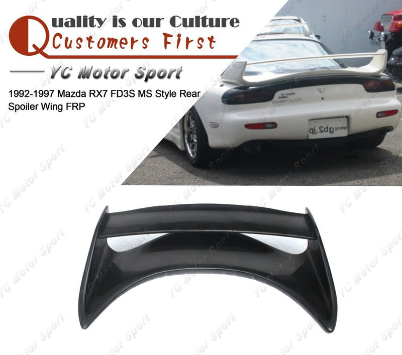 Car Accessories FRP Fiber Glass MS Style Rear Spoiler Fit For 1992-1997 RX7 FD3S Trunk Spoiler Wing Car-styling
