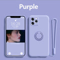 Case For iPhone 12 Pro Case Silicone With Ring Holder Magnetic Cover For iPhone 11 Pro XR Max X XS Max 8 Plus SE 2020 Case Cover