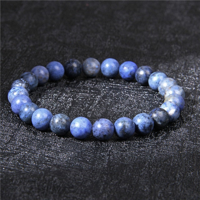 Chakra Beaded Charm Bracelet Men 8mm Natural Stone Tiger Eye Malachite lapis lazuli Healing Beads Bracelet Women Yoga Jewelry