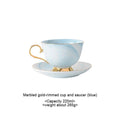 Chic Marble Ceramic Coffee Cup Saucer Sets Fashion Drinkware Gold Plated Porcelain Tea Water Breakfast Morning Milk Can Mugs