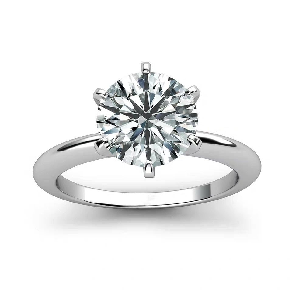 Classic 14K White Gold 1ct 2ct 3ct Moissanite Diamond Ring jewelry Trendy Wedding Party Engagemen Anniversary Ring