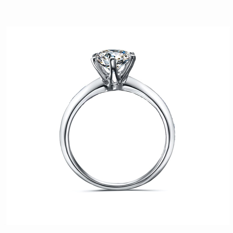 Classic 14K White Gold 1ct 2ct 3ct Moissanite Diamond Ring jewelry Trendy Wedding Party Engagemen Anniversary Ring