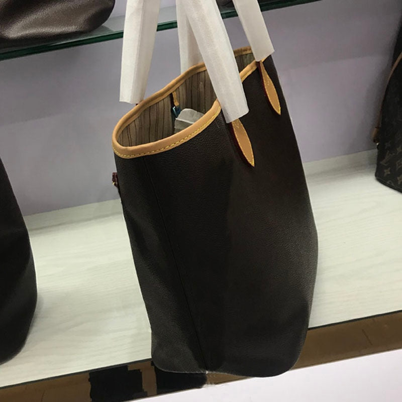 Classic fashion designer one shoulder shopping bag mother bag leisure tot bag large capacity Mommy bag leather