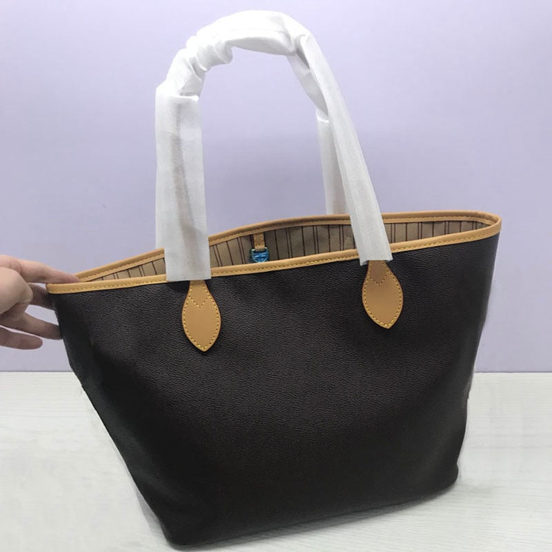 Classic fashion designer one shoulder shopping bag mother bag leisure tot bag large capacity Mommy bag leather