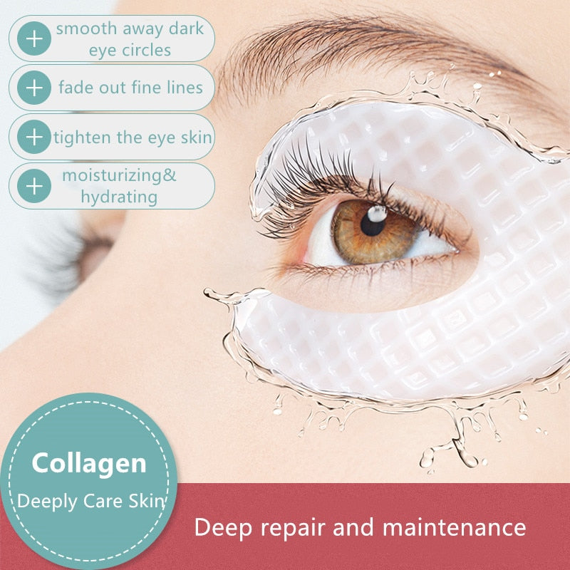 Collagen Eye Mask Moisturizing Eye Patches Hydrating Anti-Aging Sticker Smooth Anti-Wrinkle Eye Pads Skin Care