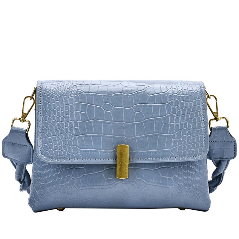 Crocodile Pattern Pu Leather Crossbody Bags For Women 2020 Fashion Elegant Solid Color Wild Small Shoulder Bags Female Handbags